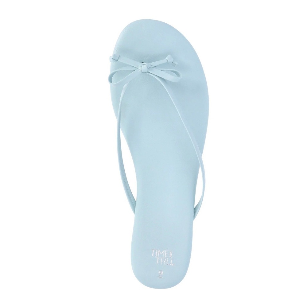 NWT Time and Tru Barely There Bow Thong Flip Flop Sandals 11